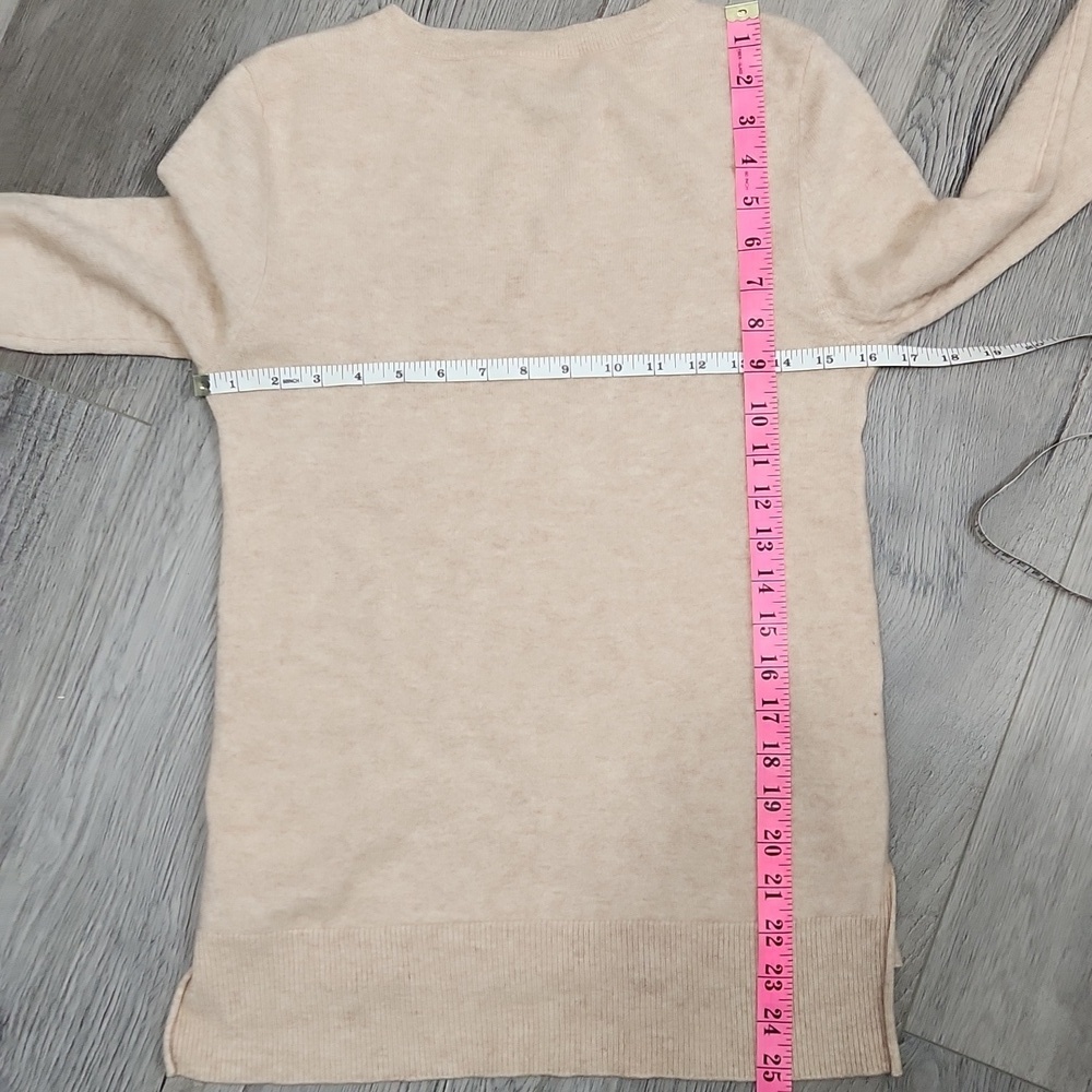 InCashmere 100% Cashmere Cream Slim Fit Crewneck Sweater Size M - Picture 14 of 14